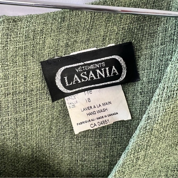 LASAGNIE GREEN DRESS MAXI DRESS LAYERED DRESS SLIT ON THE SIDE BOXY SHAPE 16 - Picture 14 of 16